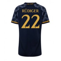 Camisa de time de futebol Real Madrid Antonio Rudiger #22 Replicas 2º Equipamento Feminina 2023-24 Manga Curta